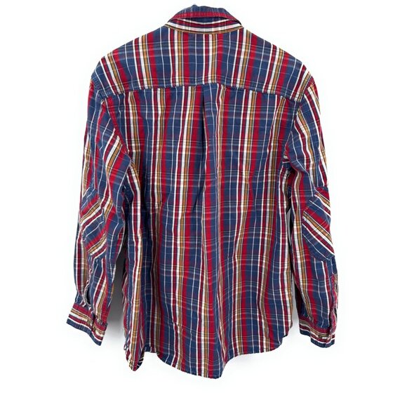 LL Bean Shirt Mens M Katahdin Iron Works Snap Striped Multicolor - Picture 3 of 5